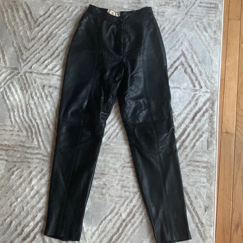 Black Lambskin Leather Pants!
